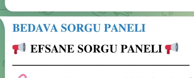 Ücretsiz Sorgu Paneli (VPNsiz hiç bir tanesi girmez)