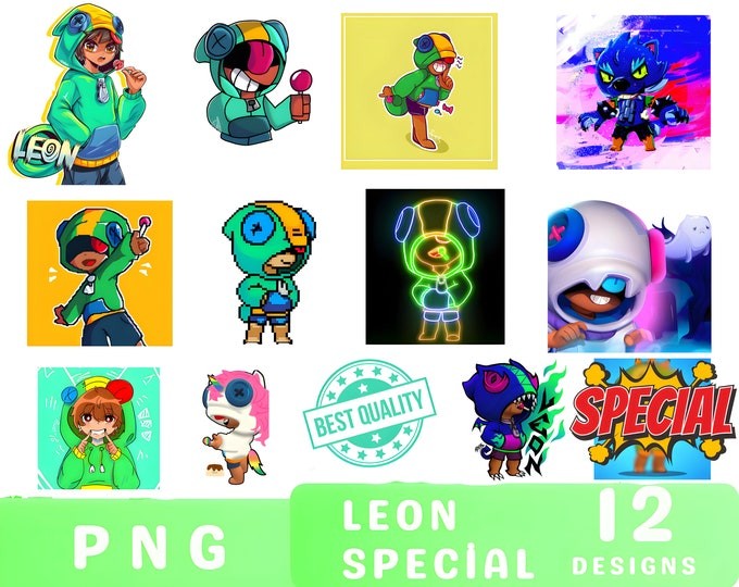 12 Brawl Stars Leon PNG Designs