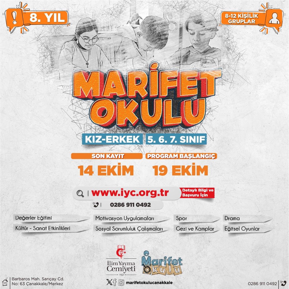 Marifet Okulu Başvuru (5. 6. ve 7. Sınıflar için)