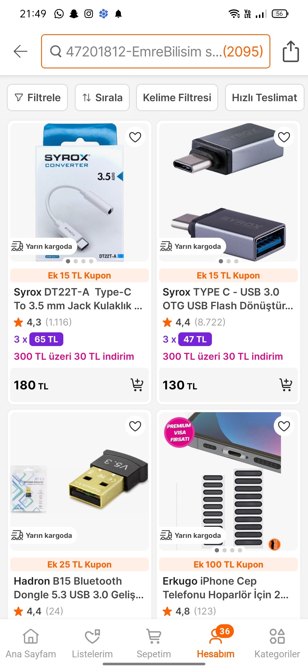 Elektronik Eşya İndirimleri