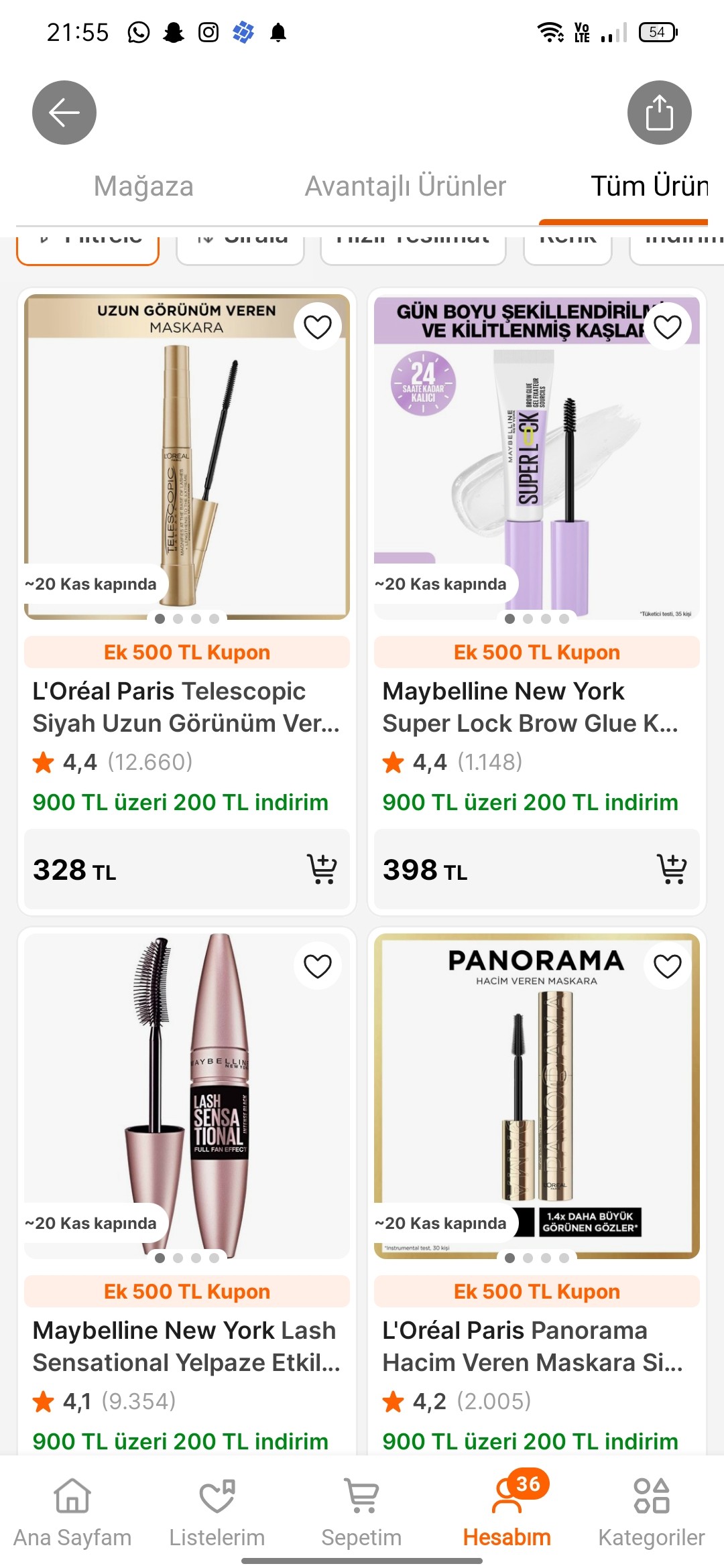 L'Oreal İndirimleri (BAYAN)