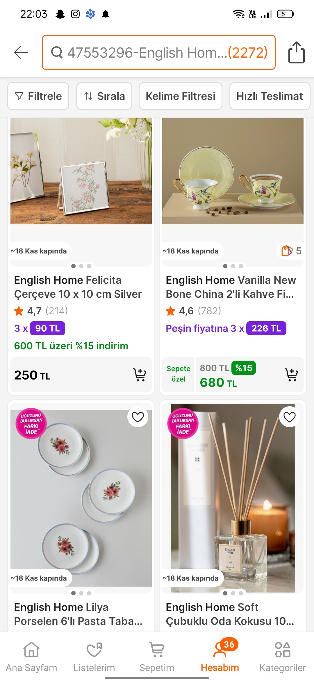 English Home Müthiş Çeyiz İndirimleri