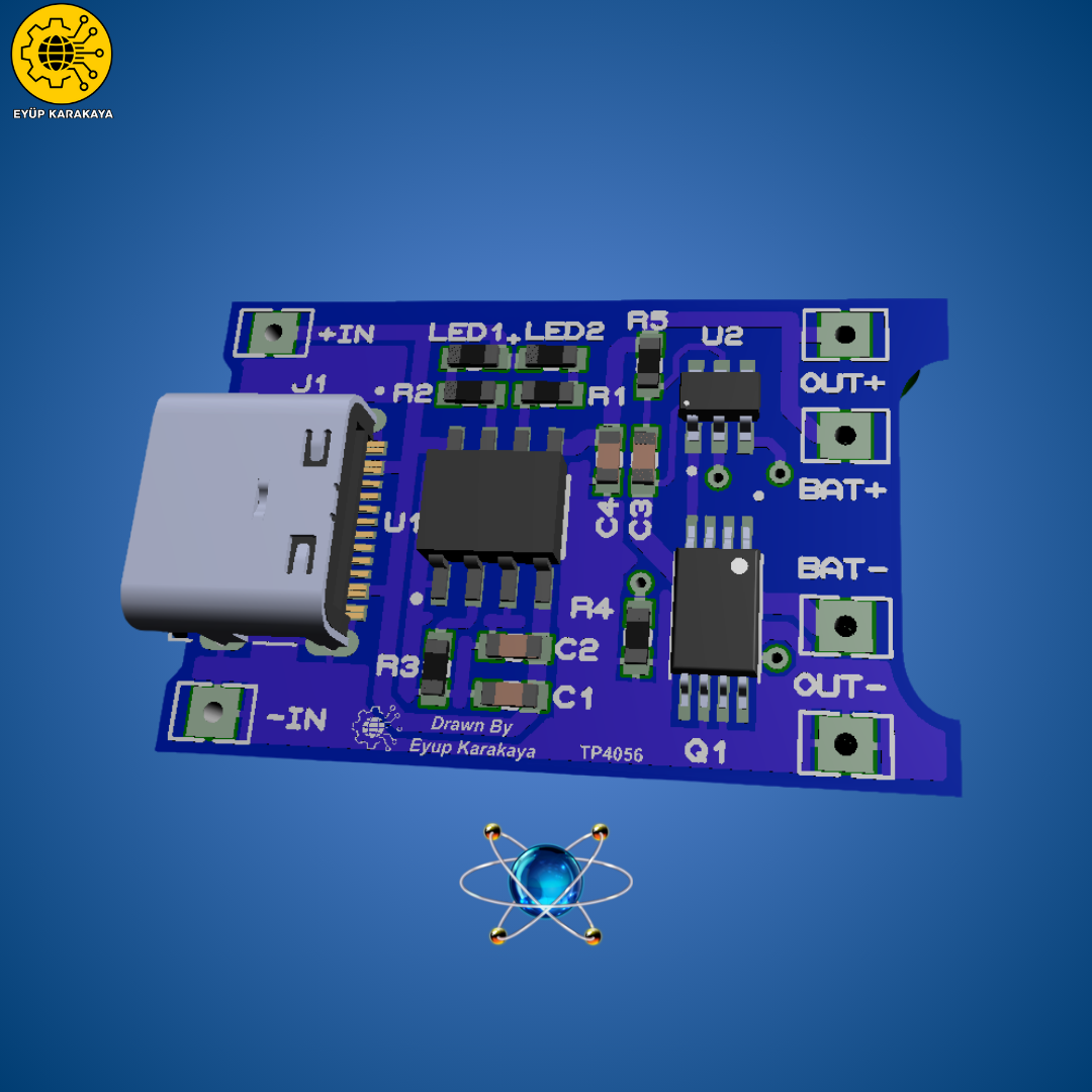 TP4056 USB-C Şarj Modülü